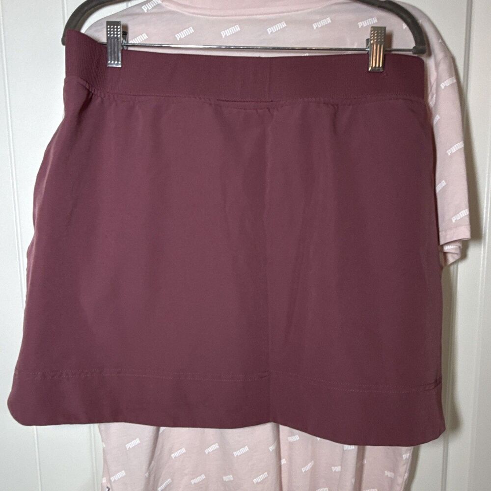 PUMA Women’s Athletic Skort L Pink/Purple 2pcPull-On Stretch Pockets Golf Tennis - Picture 15 of 16